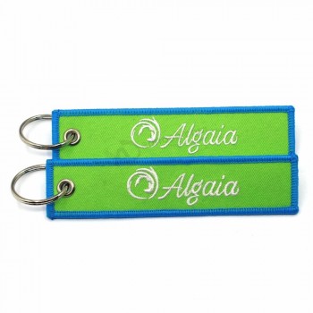 Vente en gros tissu personnalisé brodé porte-clés