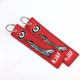 wholesale Hot style custom fabric woven Key chains
