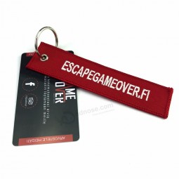 2019 hot woven key chain crew luggage tags flight keychain with your own logo