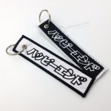 custom logo design oblong metal name sublimation blank keychain/keyring