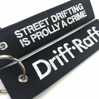Vente en gros pas cher tissu souvenir logo personnalisé broderie porte-clés porte-clés avec votre propre design