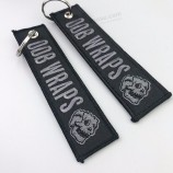 custom fabric hot selling promotion flight embroidery keychain