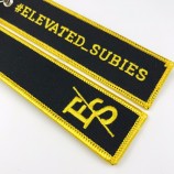 wholesale tag flights keychain flight crew luggage tags custom with spun gold and spun silver