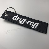wholesale keyring twill material And promotional gift embroidery Key chain