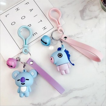 Voiture de dessin animé porte-clés pendentif en acrylique
