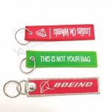 embroidery fabric airplane keychains for before flight