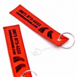 custom fabric woven key chain with different designs