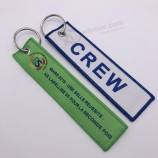 customized personalized fabric patch woven embroidery keychain