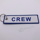 fashion custom embroidery woven key chain strap keychain