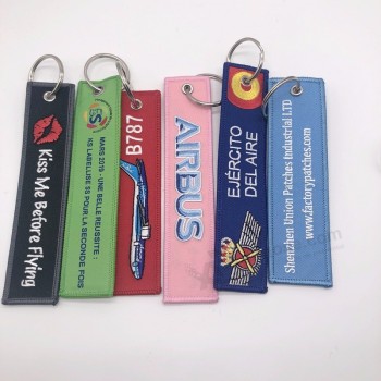 Porte-clés de broderie de logo coloré personnalisé