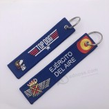 promotional embroidery keychain embroidery custom keyrings