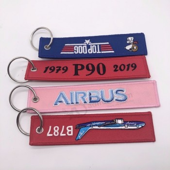 Porte-clés en tissu brodé double face / Porte-clés / Porte-clés