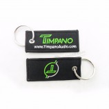 förderung gesticktes keychain kundenspezifisches logo schlüsselanhänger stickerei