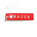 benutzerdefinierte logo schlüsselanhänger stickerei günstige förderung keychain fans geschenk