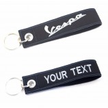 promotional custom embroidery keychain