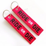 embroidery lanyard felt fabric keychain custom