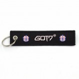 wholesale cheap custom woven keychain