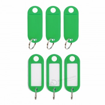 20pcs Clés ID Tags Nom Carte Étiquettes Porte-clés Vert
