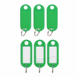 20pcs Key ID tags name card labels keyring keychain green