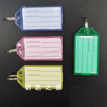 Nouveauté 8Pcs / Lot Multicolore Clé Carte Classification Étiquette Porte-clés Anneau Hôtel Numéro Étiquette Accessoires Cadeaux Unique