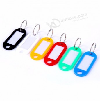 cartão de classificação plástico resistente Etiqueta chave Etiqueta de bagagem multi-color opcional chaveiro etiquetas personalizadas Cartão chave anel