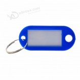 10 stücke mischungsfarbe kunststoff keychain schlüsselanhänger halter ID tags label name crad sprache Fob split ring