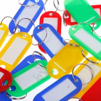 30 pcs Porte-clés en plastique Porte-clés assortis Étiquettes d’identification Carte de nom Fob Étiquette Nouveau