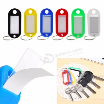 10pcs Plastic Key Tags Assorted Key Rings ID Tags Name Card Fob Label New