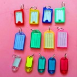 Style en gros coloré en plastique porte-clés Bagages Carte d’identité Nom Étiquette Porte-clés Classification Porte-clés