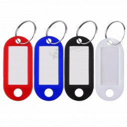 2019 plastic cool ID identity tags rack name card label keychain tags Key ring