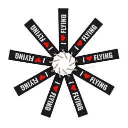 Personnalité Broderie Noir Porte-clés I Love Flying Key Fob
