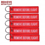 flight woven keychains special luggage label key tag for sale