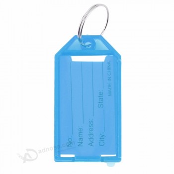 Porte-clés en plastique Porte-clés Étiquettes d’identité ID Rack Nom Carte Étiquette Factory direct
