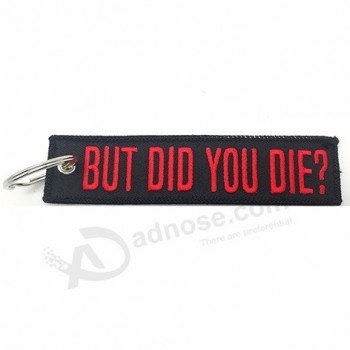 Vêtement Chaîne Moto OEM Porte-clés Rouge Broderie Mettre en évidence Aviation Cadeaux