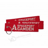 Jet keyrings keychains For aviation lover embroidery design your Own Key Tag