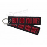 textile hotel holder Key ring with design pilot embroidery keychain keyring
