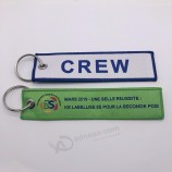 bordado personalizado personalizado tecido chaveiro cinta chaveiro