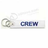 stof Key Tag promotioneel borduurwerk sleutelhanger logo op maat
