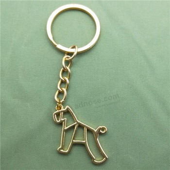 新的迷你雪纳瑞犬钥匙链时尚几何首饰迷你雪纳瑞犬汽车钥匙扣包包钥匙圈女男士