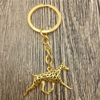 Doberman Porte-clés Mode Animal de compagnie Chien Bijoux Doberman Pinscher Voiture Porte-clés Sac Porte-clés Pour Femmes Hommes