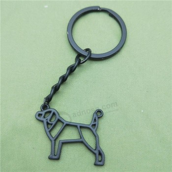 New Beagle Key Chains Fashion Geometric Jewellery Beagle Car Keychain Bag Keyring For Women Men