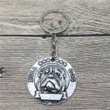 Neue trendige retro französische bulldogge schlüsselanhänger mode hund schmuck französische bulldogge auto keychain tasche schlüsselanhänger für frauen männer