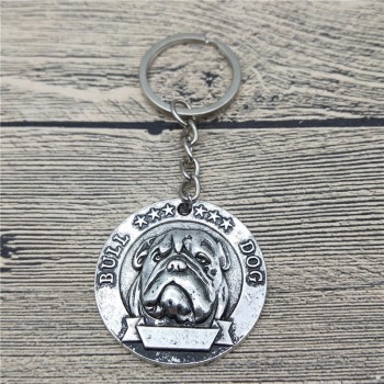 Nouveau Tendance Rétro Bouledogue Français Porte-clés Mode Chien De Compagnie Bijoux Bouledogue Français Voiture Porte-clés Sac Porte-clés Pour Femmes Hommes