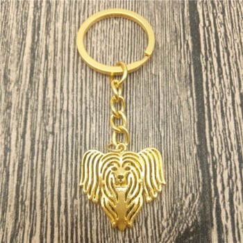 Chinois à crête porte-clés Mode Animal de compagnie Chien Bijoux Chinois Voiture à crête Porte-clés Sac Porte-clés Porte-clés Pour Femmes Hommes