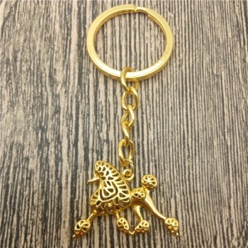 Caniche Porte-clés Mode Animal de compagnie Chien Bijoux Caniche Voiture Porte-clés Sac Porte-clés Pour Femmes Hommes
