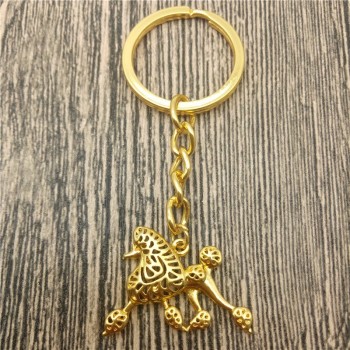 Poodle Key Chains Fashion Pet Dog Jewellery Poodle Car Keychain Bag Keyring For Women Men
