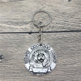 Neue trendige retro chow chow schlüsselanhänger mode hund schmuck chow chow auto schlüsselbund tasche schlüsselanhänger für frauen männer