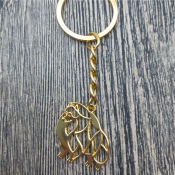 Nouveau Poméranien Porte-clés Mode Animal Chien Bijoux Tendance Poméranien Voiture Porte-clés Sac Porte-clés Pour Femmes Hommes