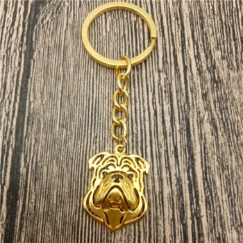 Bouledogue anglais porte-clés mode chien de compagnie bijoux Bouledogue anglais voiture porte-clés sac porte-clés pour femmes hommes