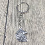 Hochwertige grobe Collie Schlüsselanhänger Haustier Hund Schmuck Antik Silber grobe Collie Schlüsselanhänger Schlüsselanhänger